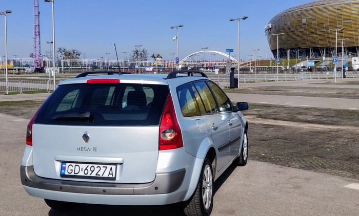 Renault Megane cena 7500 przebieg: 244000, rok produkcji 2004 z Gdańsk małe 172